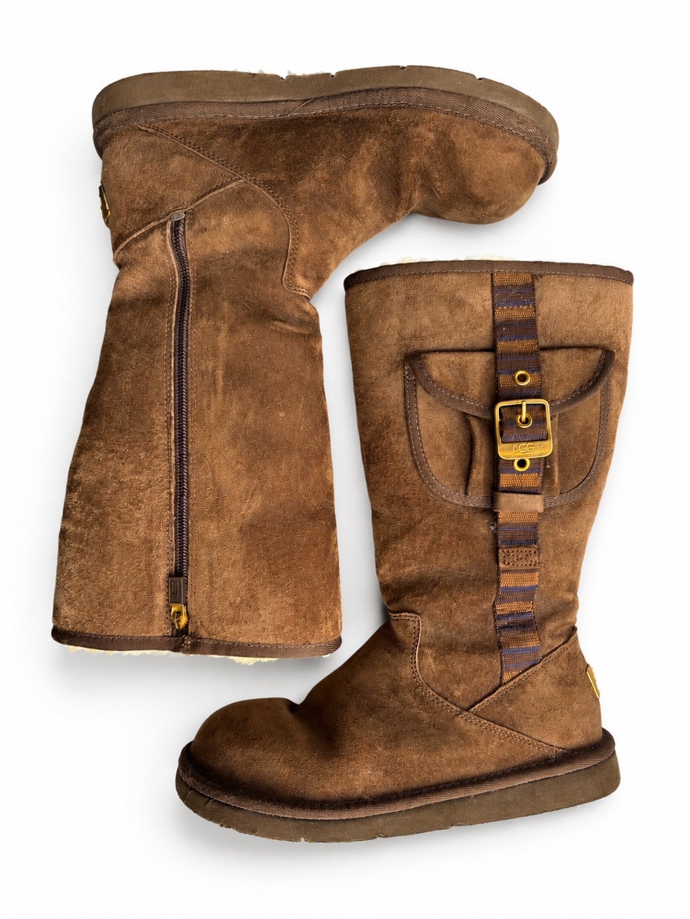 UGG Australia Retro Cargo 1895 Brown Shearling Boots Women’s Size 7